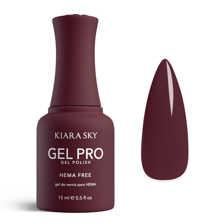 Kiara Sky Gel Pro HEMA-Free gel polish HFG195 Fall Semester - deep raspberry wine