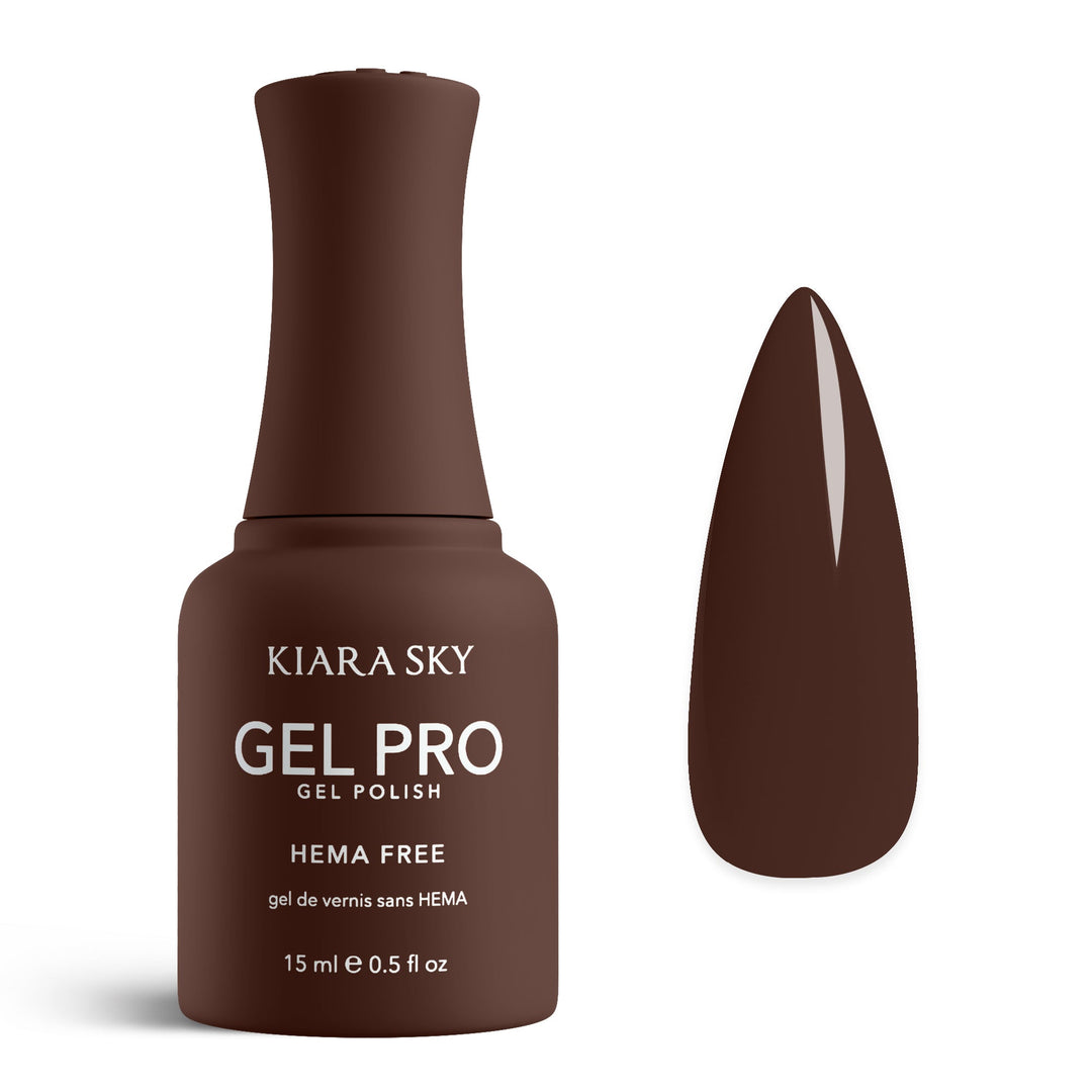 Kiara Sky Gel Pro HEMA-Free gel polish HFG196 Hall Pass - muted cocoa rose-brown