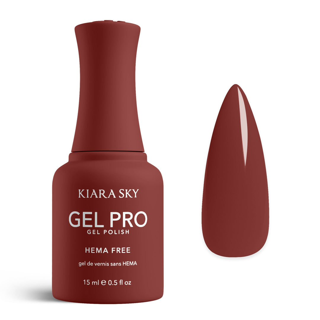 Kiara Sky Gel Pro HEMA-Free gel polish HFG199 You Can Sit With Us - warm brick red