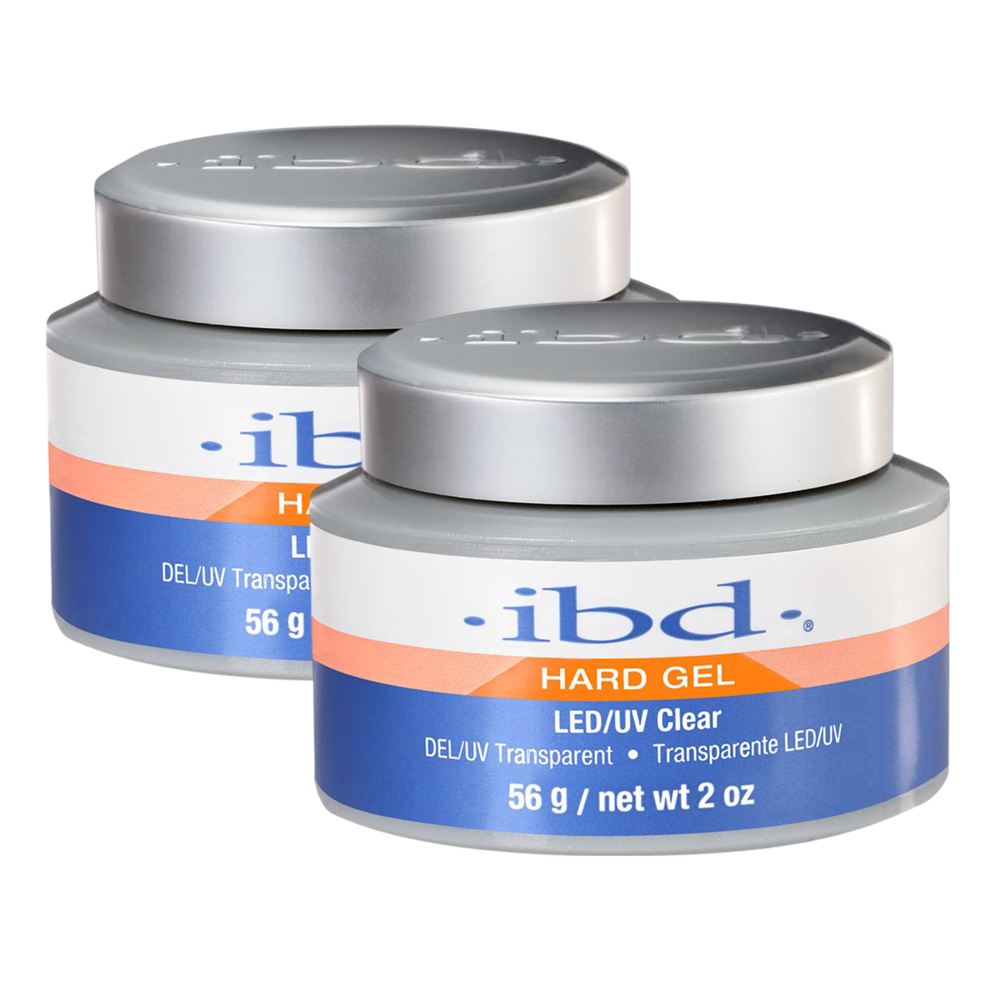 IBD Hard Gel - LED/UV Clear Gel 2 OZ - 2 PACK