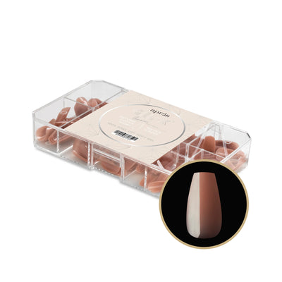 APRES - Gel-X® Neutrals Natural Imani Coffin Short Box of Tips (150pcs)