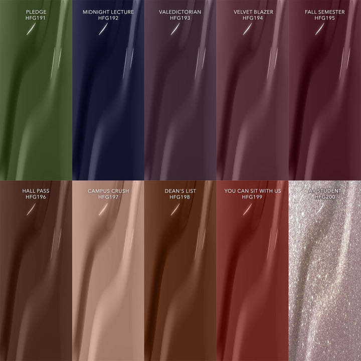 Kiara Sky Ivy League Collection gel polish bottles