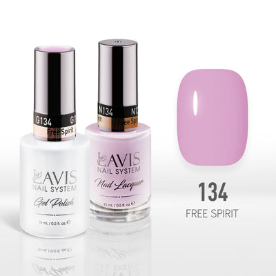 Lavis Gel Nail Polish Duo - 134 Violet Colors - Free Spirit