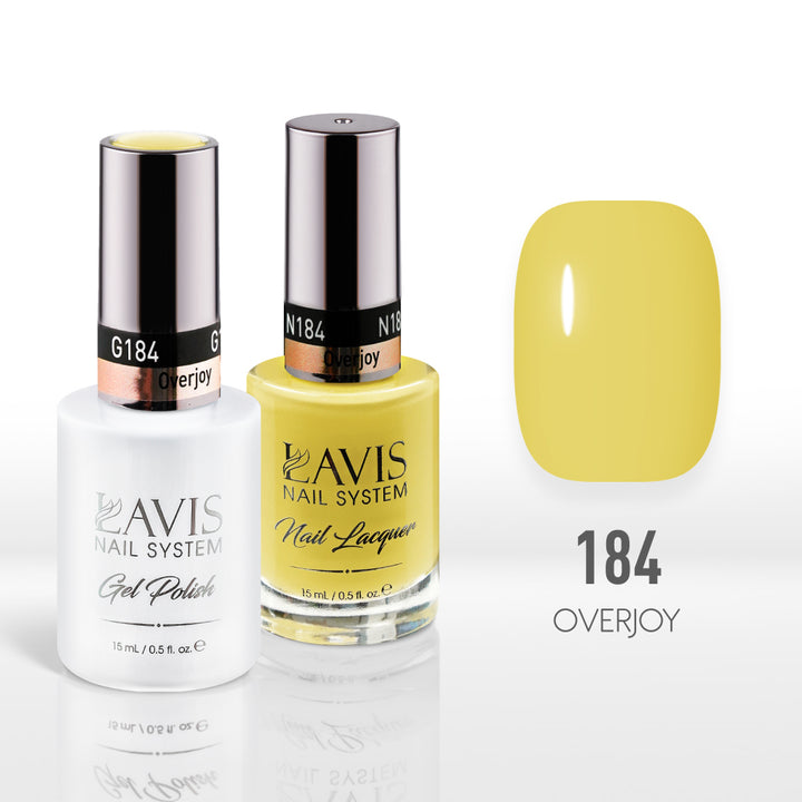 Lavis Gel Nail Polish Duo - 184 Yellow Colors - Overjoy