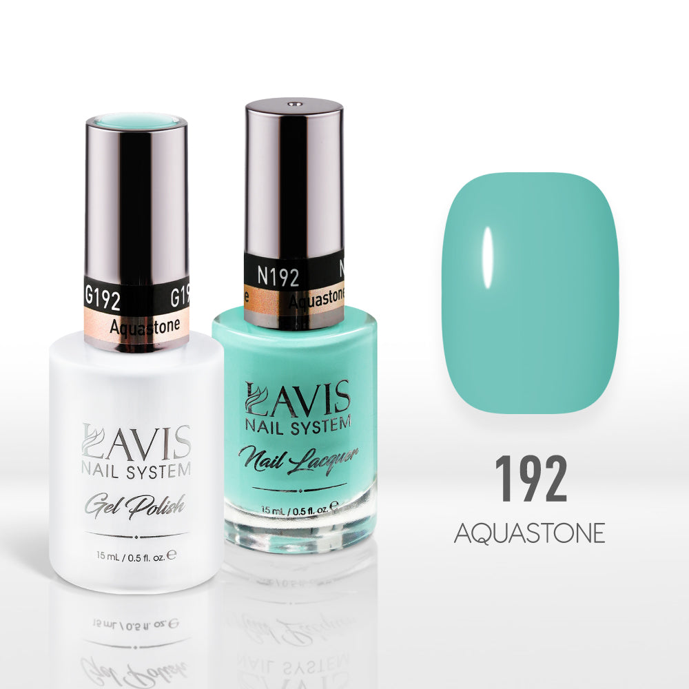 Lavis Gel Nail Polish Duo - 192 Green Colors - Aquastone