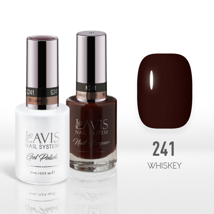 Lavis Gel Nail Polish Duo - 241 Brown Colors - Whiskey