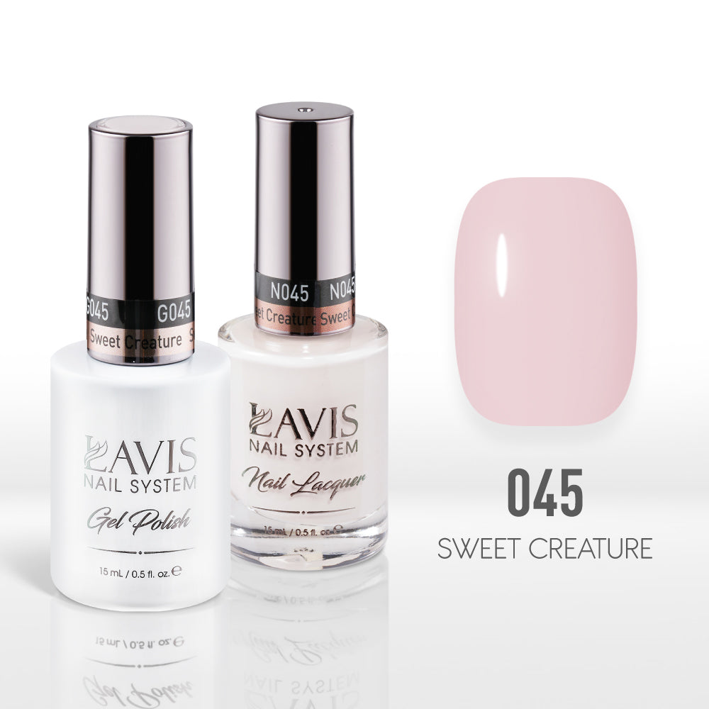 Lavis Gel Nail Polish Duo - 045 Beige Colors - Sweet Creature