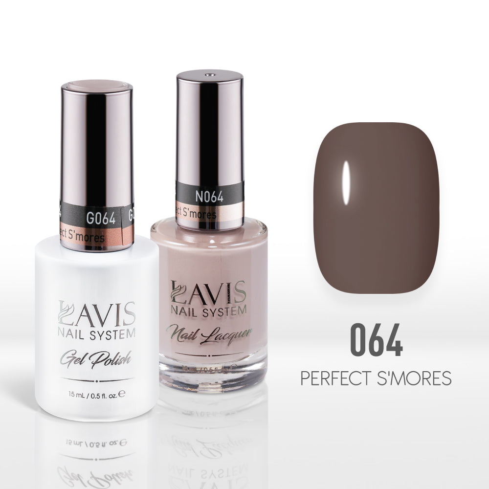 Lavis Gel Nail Polish Duo - 064 Brown Colors - Perfect S&