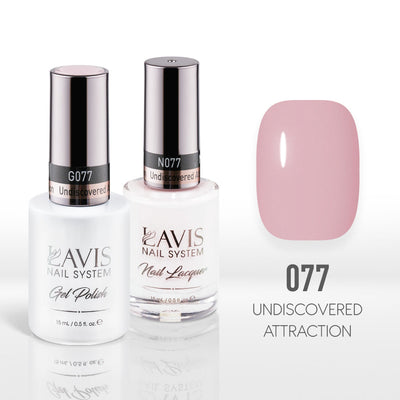 Lavis Gel Nail Polish Duo - 077 Pink, Beige Colors - Undiscovered Attraction