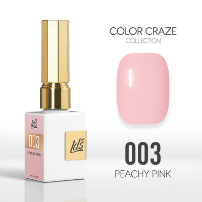 LDS Color Craze Gel Nail Polish - 003 Peachy Pink - 0.5oz