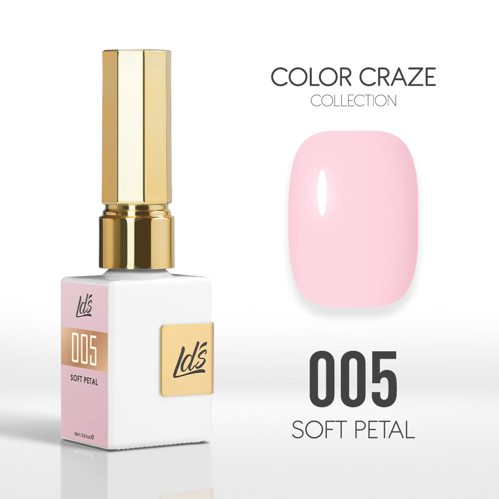 LDS Color Craze Gel Nail Polish - 005 Soft Petal - 0.5oz