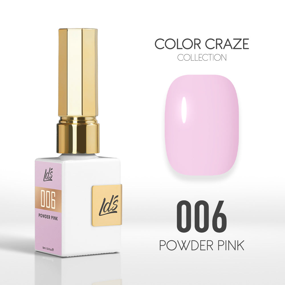 LDS Color Craze Gel Nail Polish - 006 Powder Pink - 0.5oz