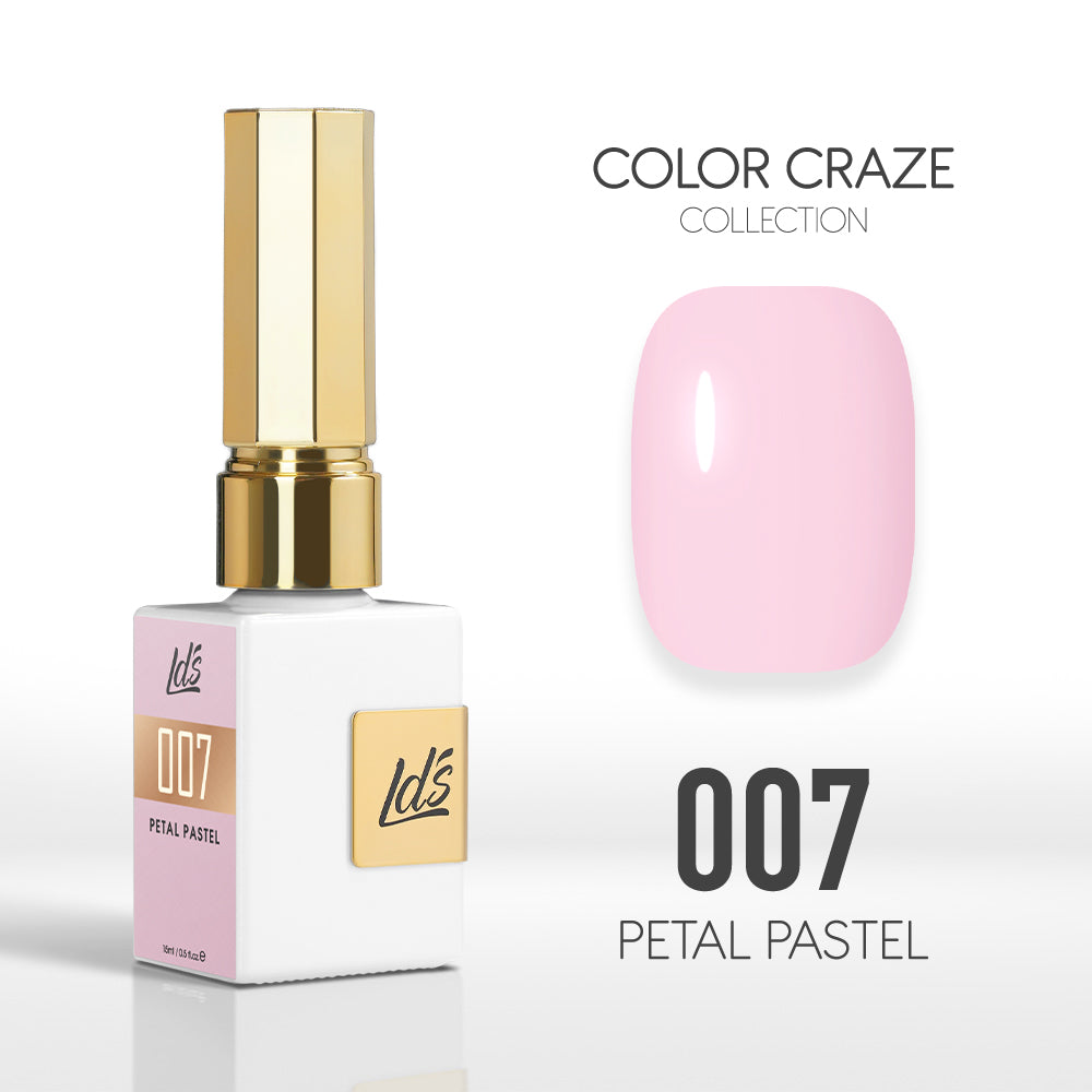 LDS Color Craze Gel Nail Polish - 007 Petal Pastel - 0.5oz