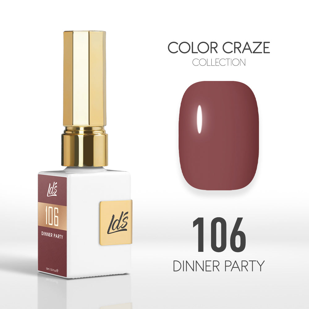 LDS Color Craze Gel Nail Polish - 106 Dinner Party - 0.5oz