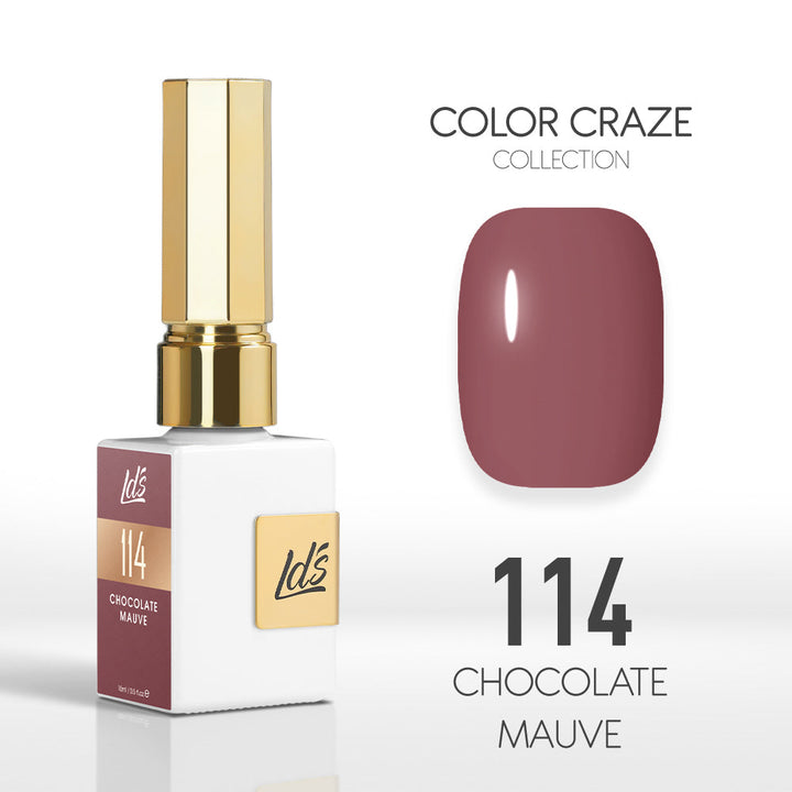 LDS Color Craze Gel Nail Polish - 114 Chocolate Mauve - 0.5oz