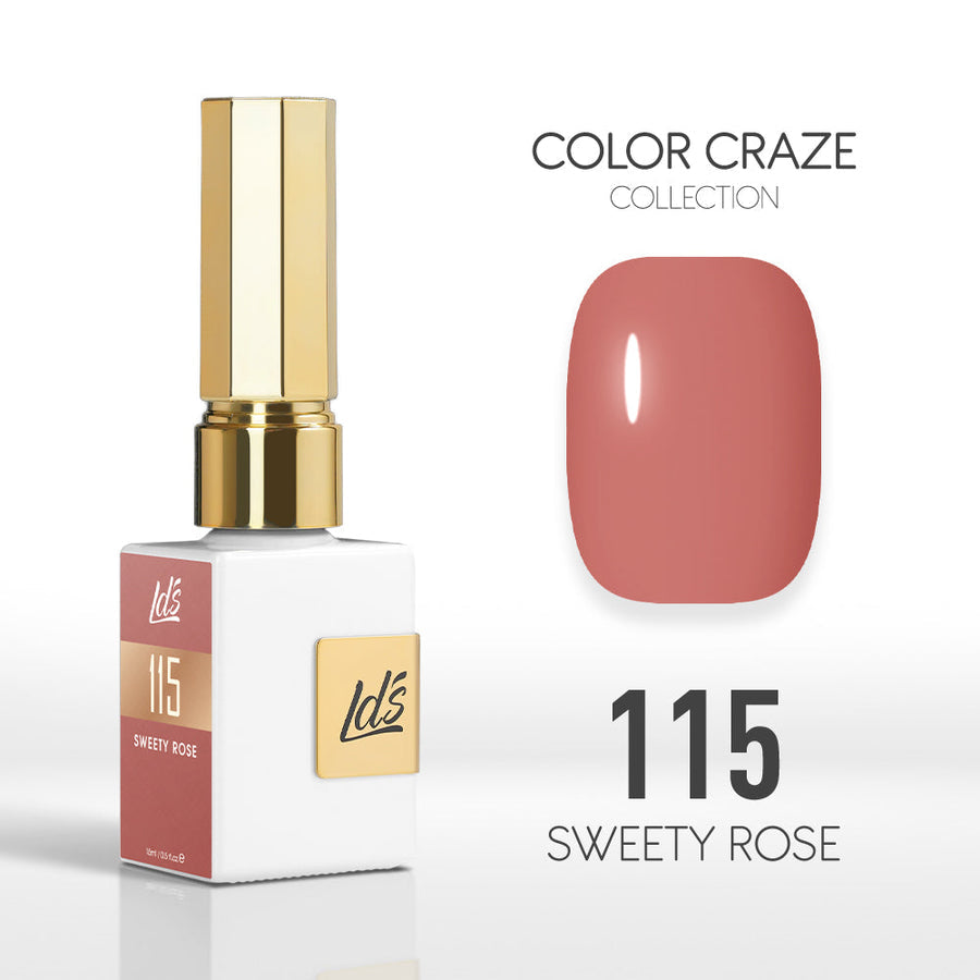 LDS Color Craze Gel Nail Polish - 115 Sweety Rose - 0.5oz