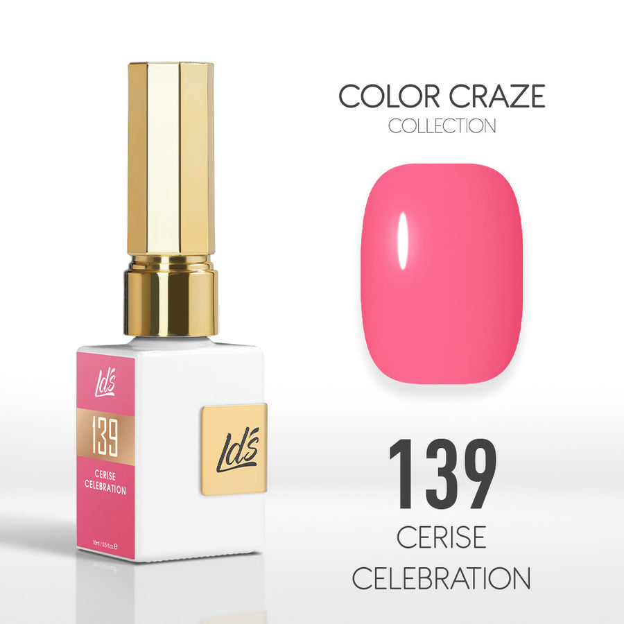 LDS Color Craze Gel Nail Polish - 139 Cerise Celebration - 0.5oz