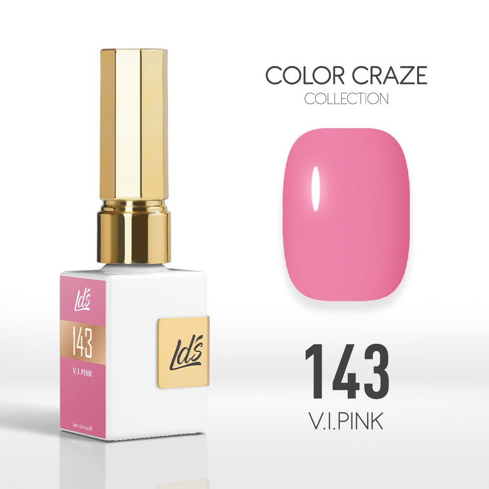 LDS Color Craze Gel Nail Polish - 143 V.I.Pink - 0.5oz