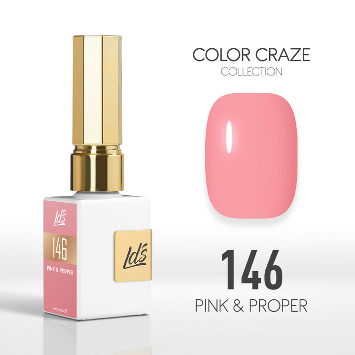 LDS Color Craze Gel Nail Polish - 146 Pink & Proper - 0.5oz