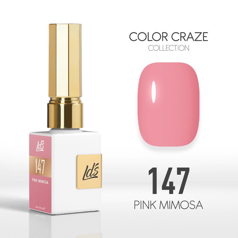 LDS Color Craze Gel Nail Polish - 147 Pink Mimosa - 0.5oz