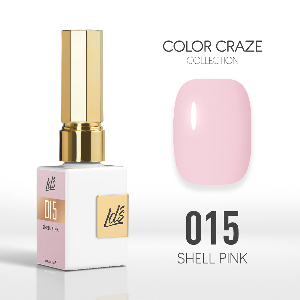 LDS Color Craze Gel Nail Polish - 015 Shell Pink - 0.5oz