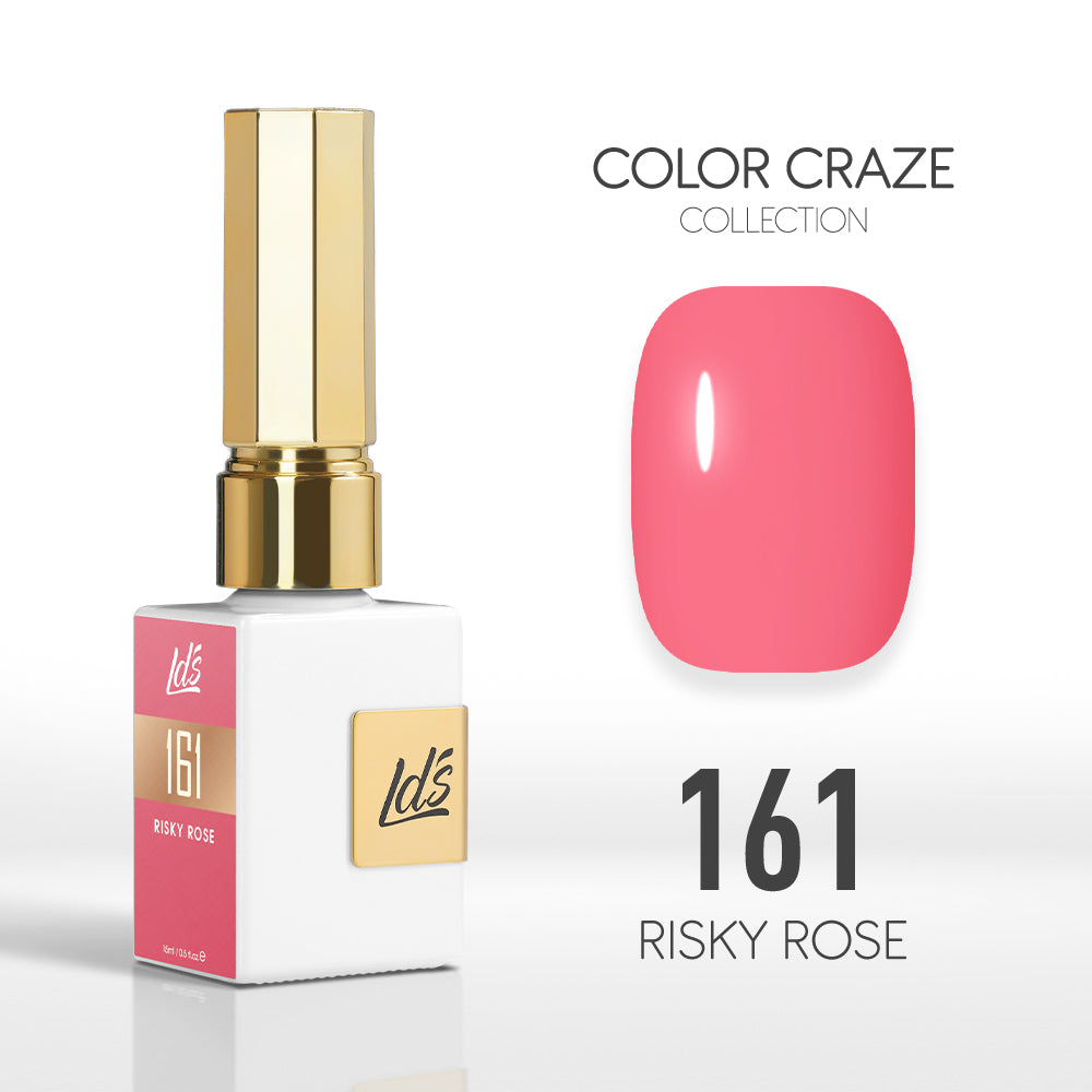 LDS Color Craze Gel Nail Polish - 161 Risky Rose - 0.5oz