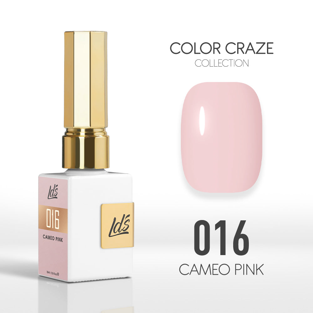 LDS Color Craze Gel Nail Polish - 016 Cameo Pink - 0.5oz