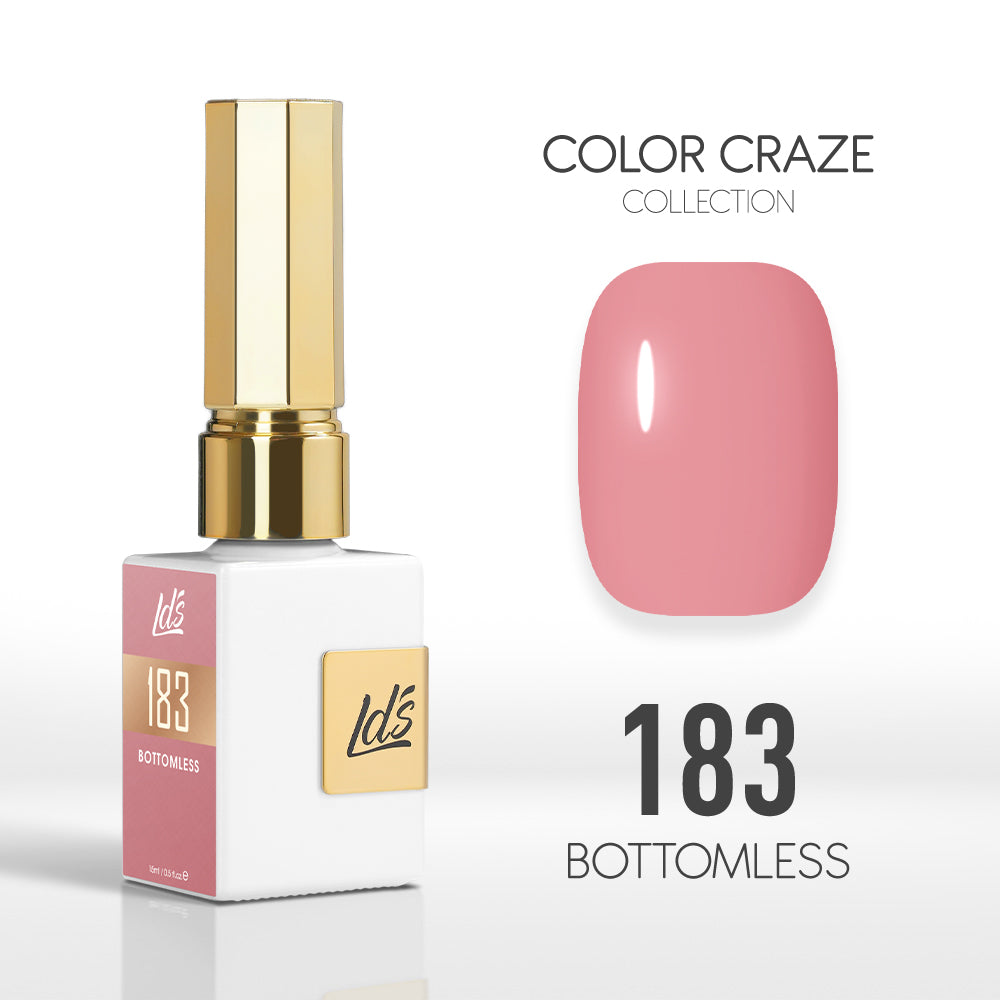 LDS Color Craze Gel Nail Polish - 183 Bottomless - 0.5oz