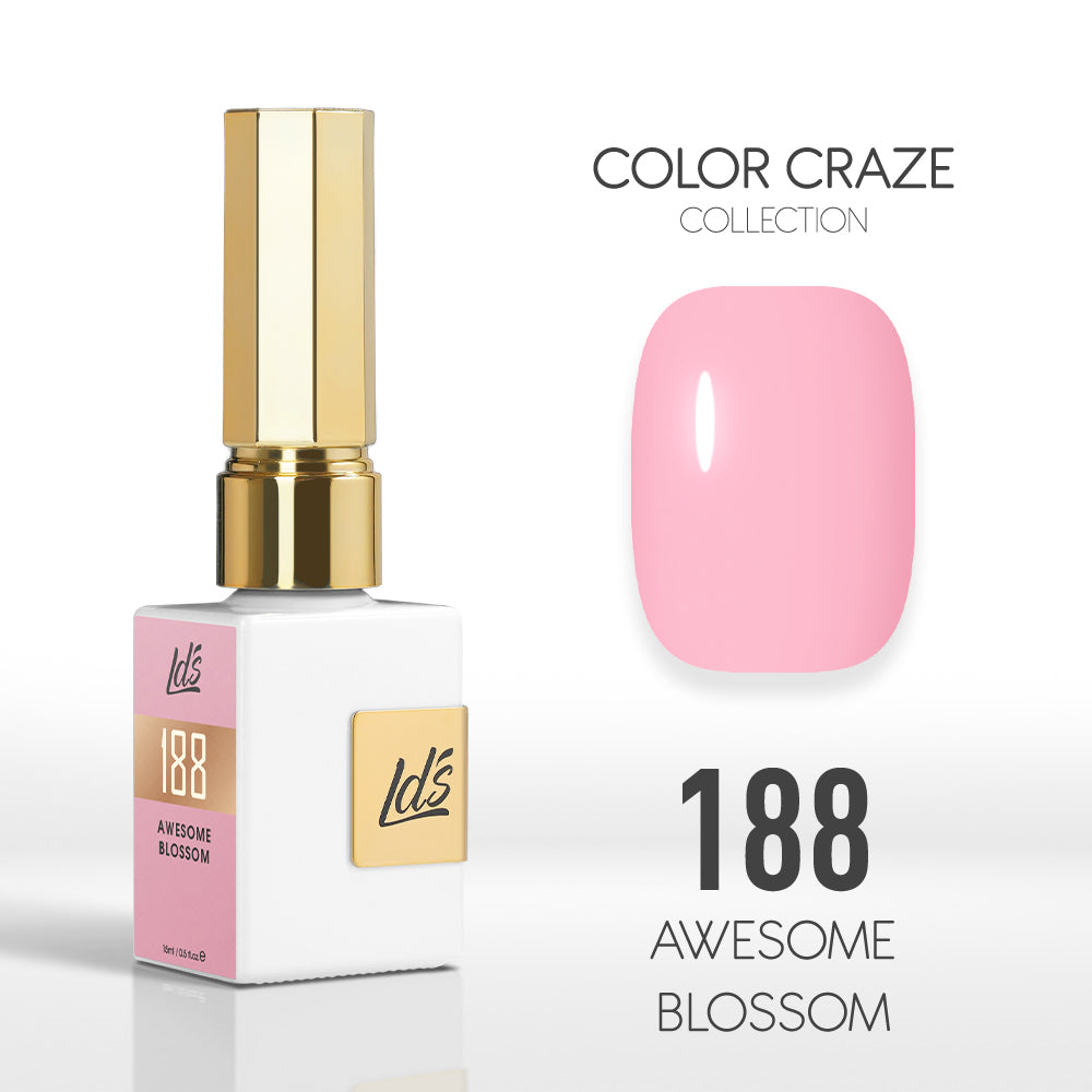 LDS Color Craze Gel Nail Polish - 188 Awesome Blossom - 0.5oz