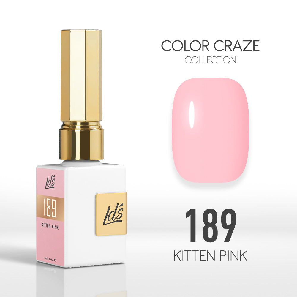 LDS Color Craze Gel Nail Polish - 189 Kitten Pink - 0.5oz