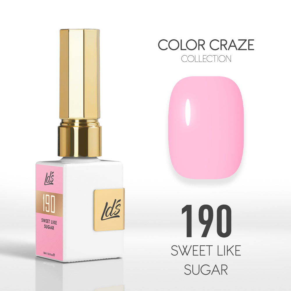 LDS Color Craze Gel Nail Polish - 190 Sweet like Sugar - 0.5oz