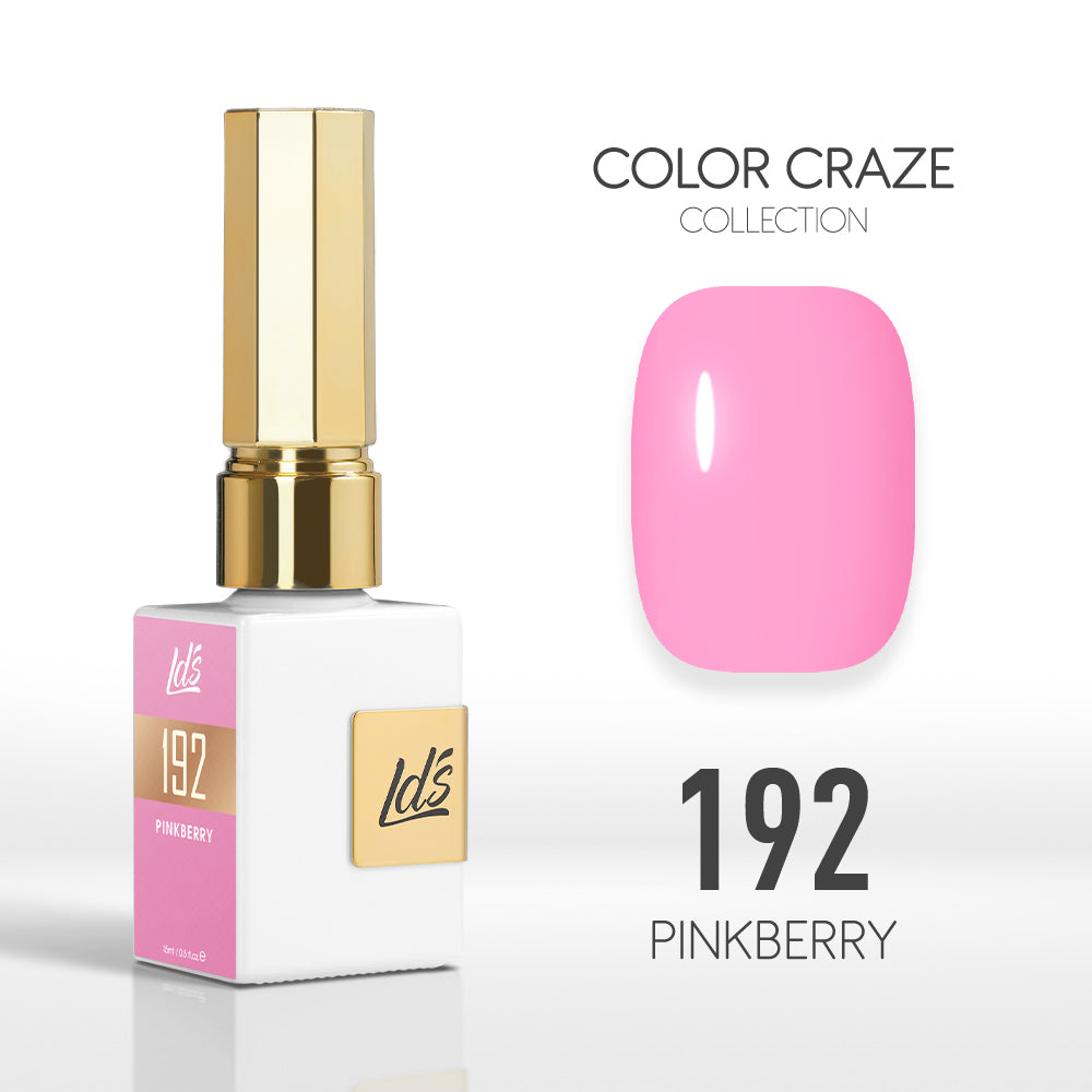 LDS Color Craze Gel Nail Polish - 192 Pinkberry - 0.5oz