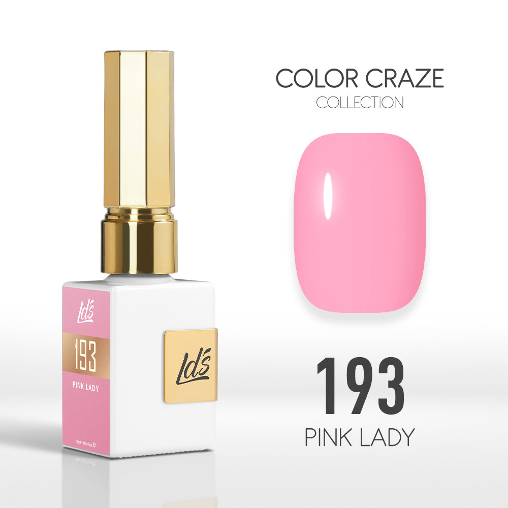 LDS Color Craze Gel Nail Polish - 193 Pink Lady - 0.5oz