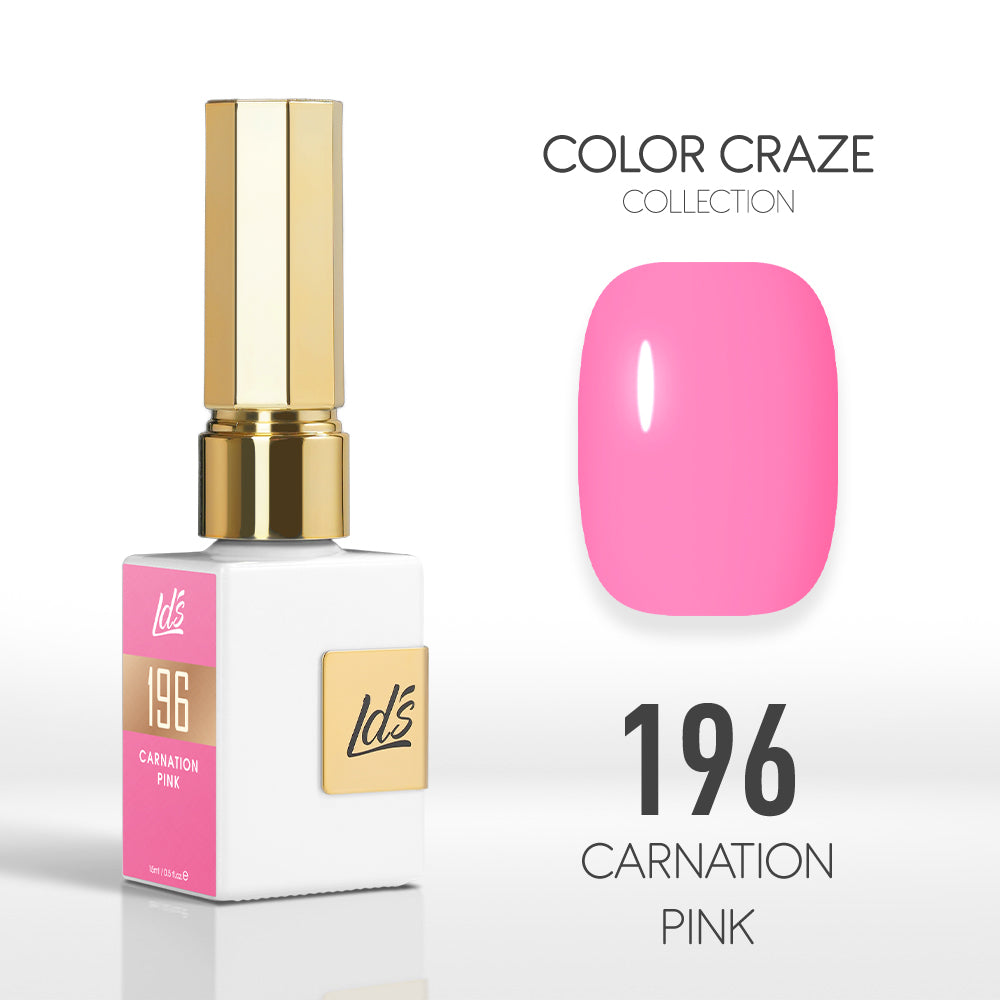 LDS Color Craze Gel Nail Polish - 196 Carnation Pink - 0.5oz