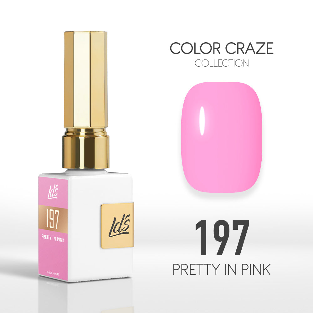 LDS Color Craze Gel Nail Polish - 197 Pretty in Pink - 0.5oz