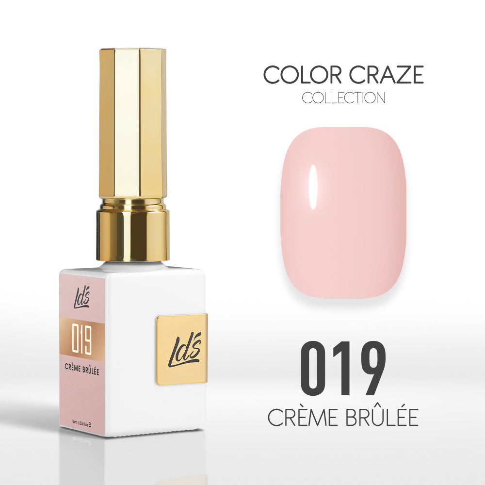 LDS Color Craze Gel Nail Polish - 019 Crème brûlée - 0.5oz