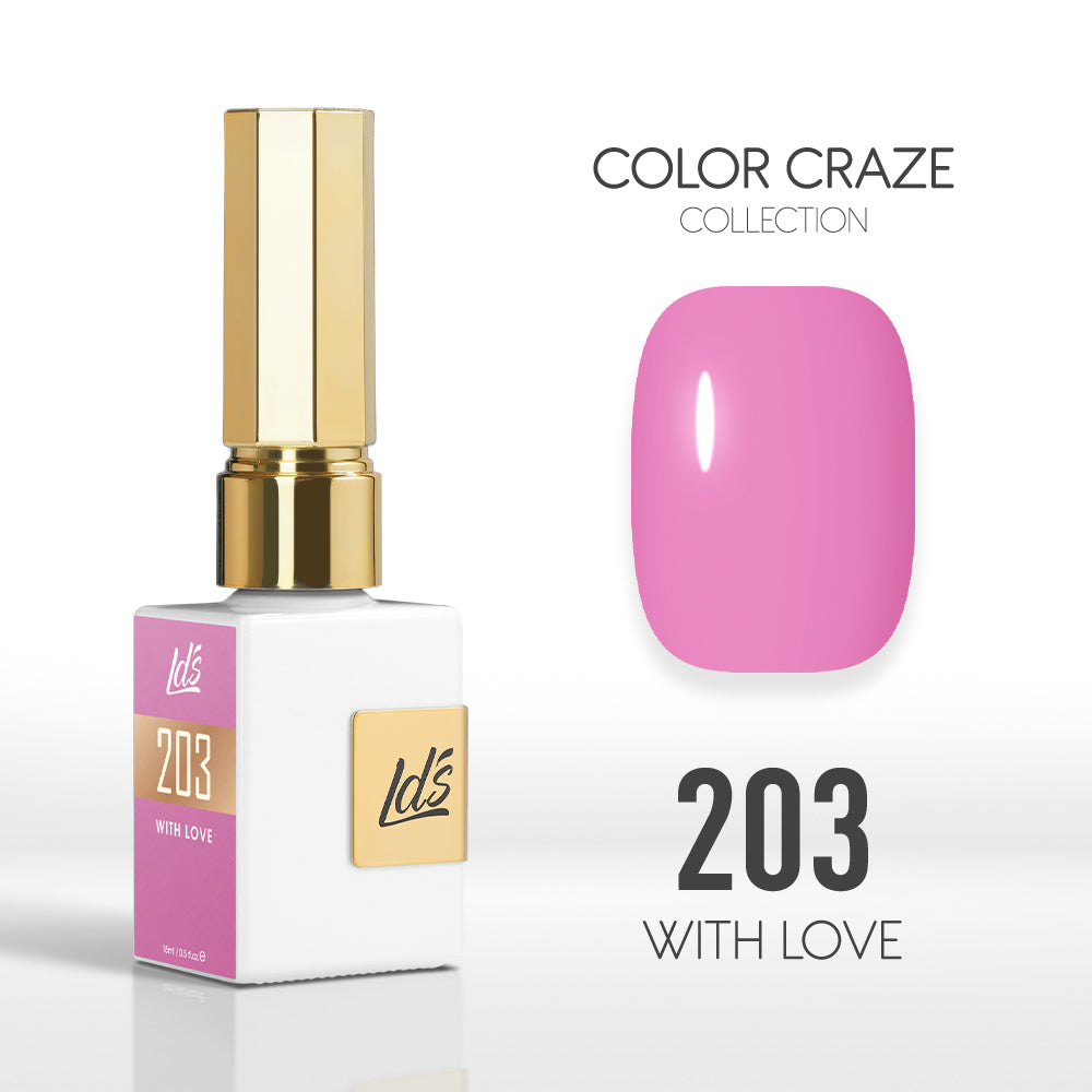 LDS Color Craze Gel Nail Polish - 203 With Love - 0.5oz