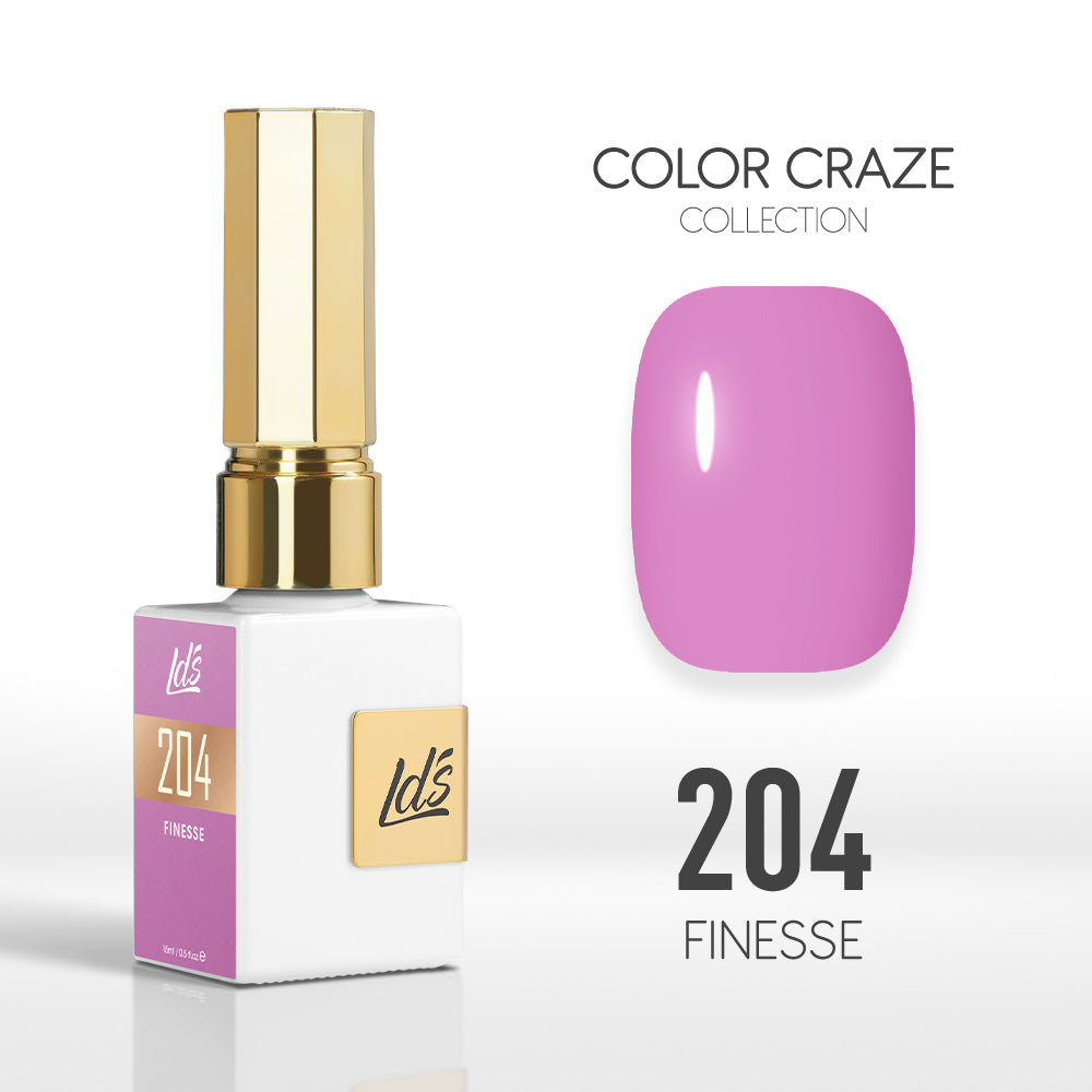 LDS Color Craze Gel Nail Polish - 204 Finesse - 0.5oz