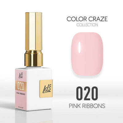 LDS Color Craze Gel Nail Polish - 020 Pink Ribbons - 0.5oz