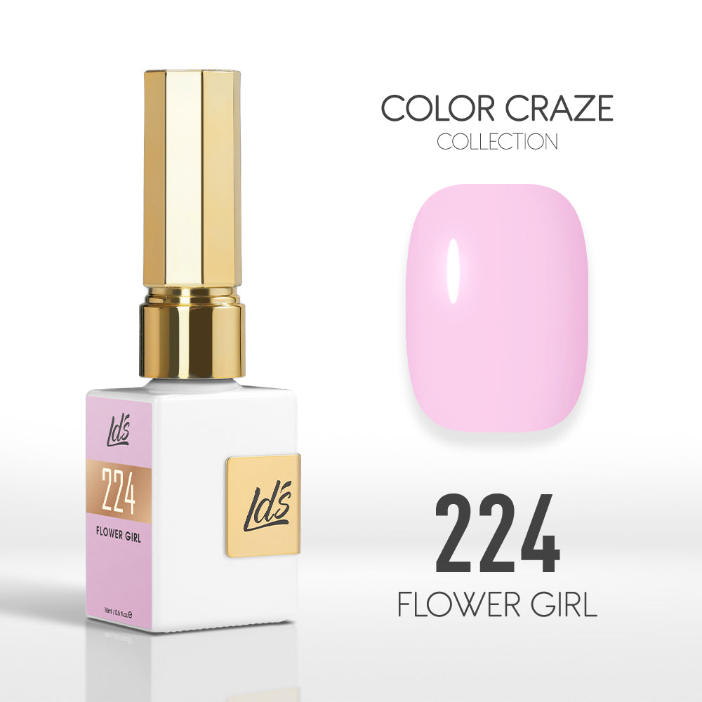 LDS Color Craze Gel Nail Polish - 224 Flower Girl - 0.5oz