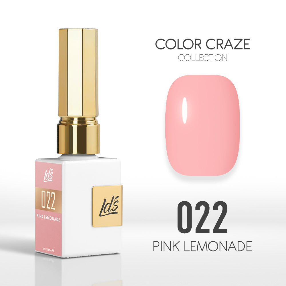 LDS Color Craze Gel Nail Polish - 022 Pink Lemonade - 0.5oz