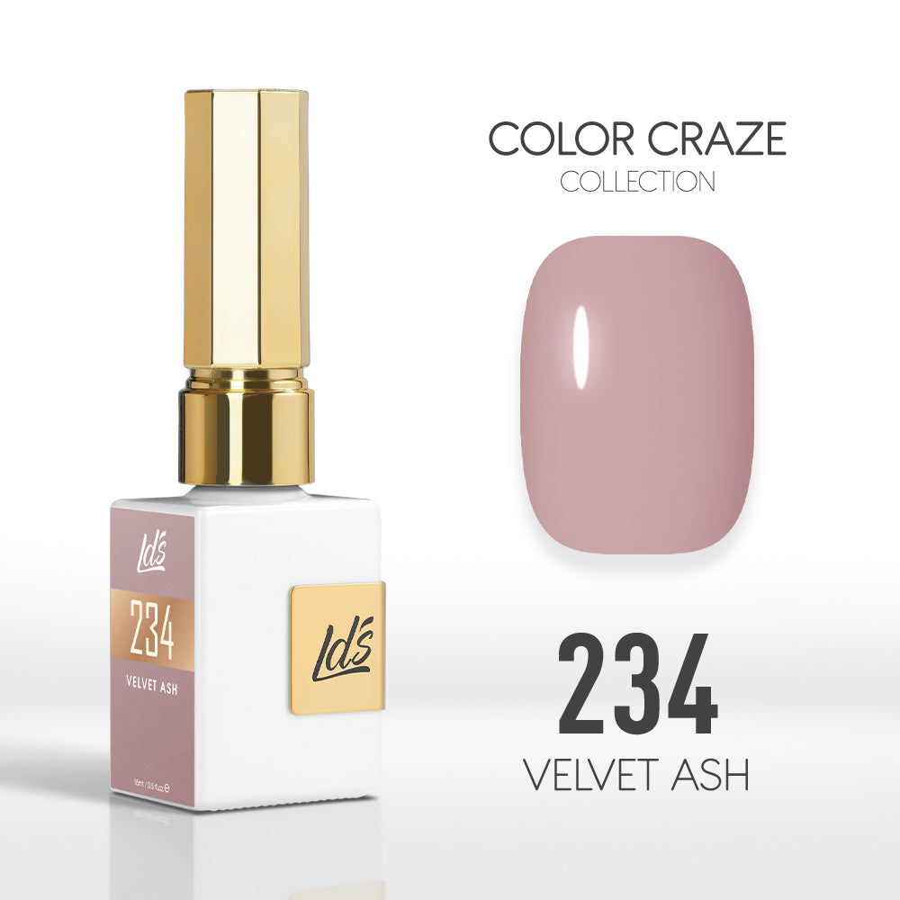 LDS Color Craze Gel Nail Polish - 234 Velvet Ash - 0.5oz