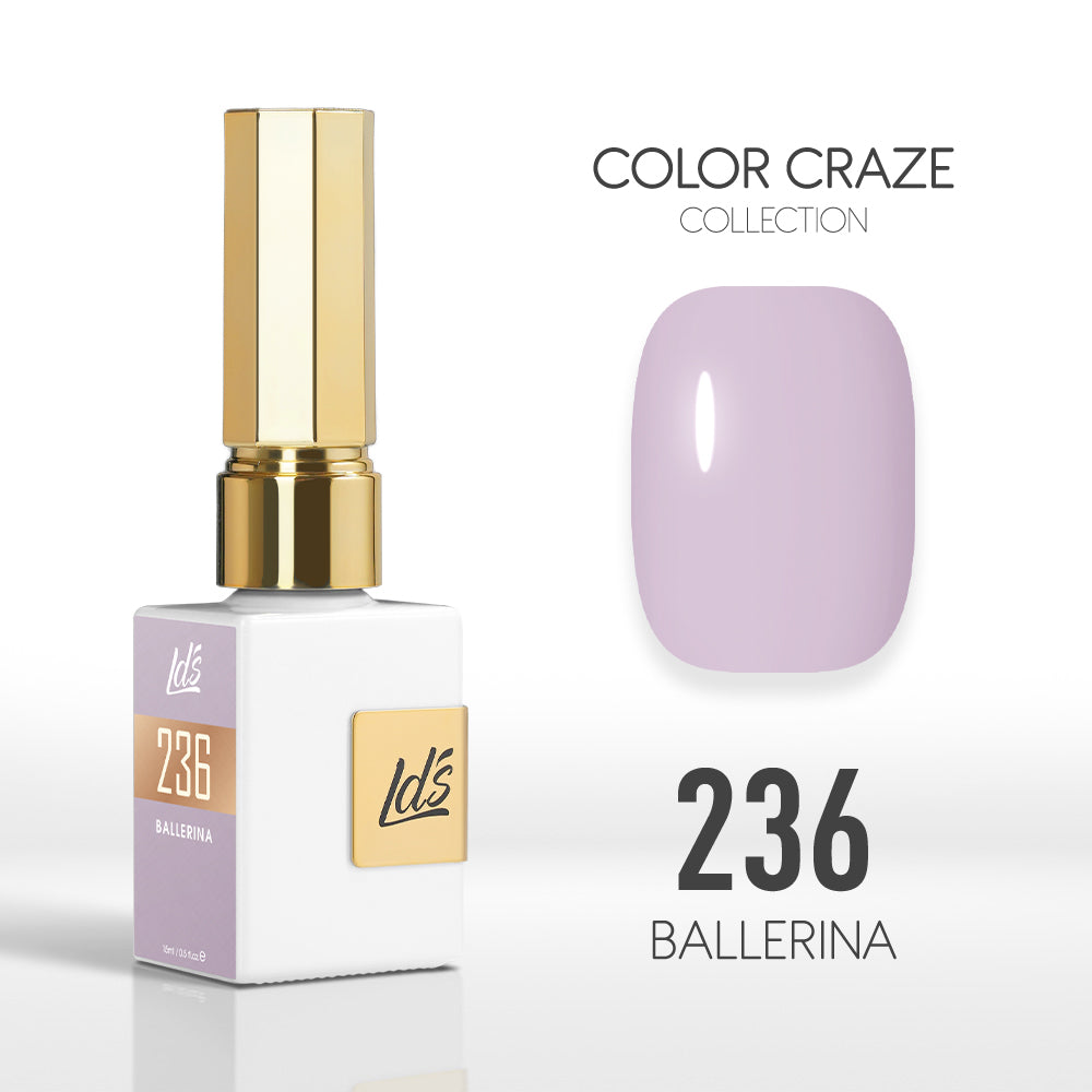 LDS Color Craze Gel Nail Polish - 236 Ballerina - 0.5oz