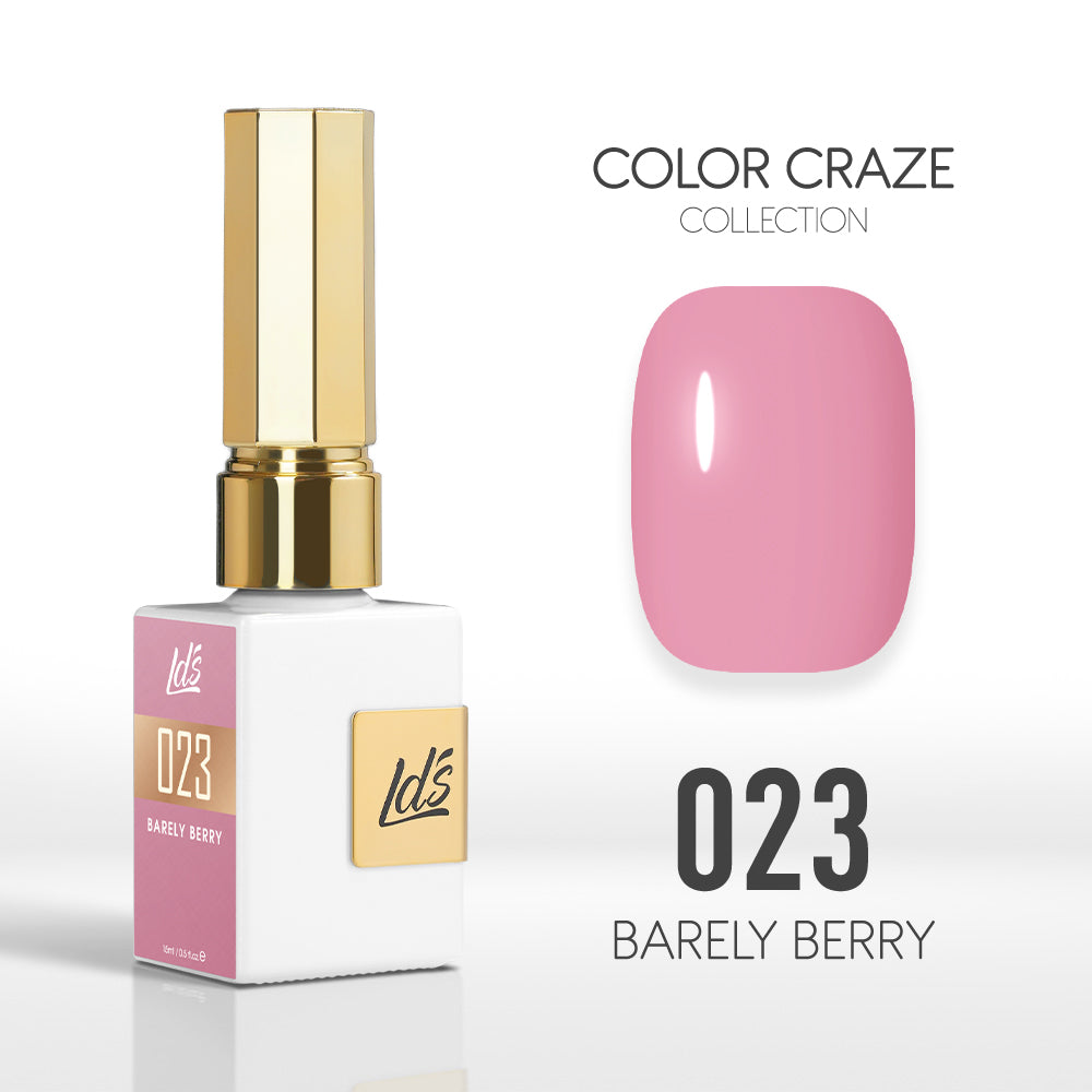 LDS Color Craze Gel Nail Polish - 023 Barely Berry - 0.5oz