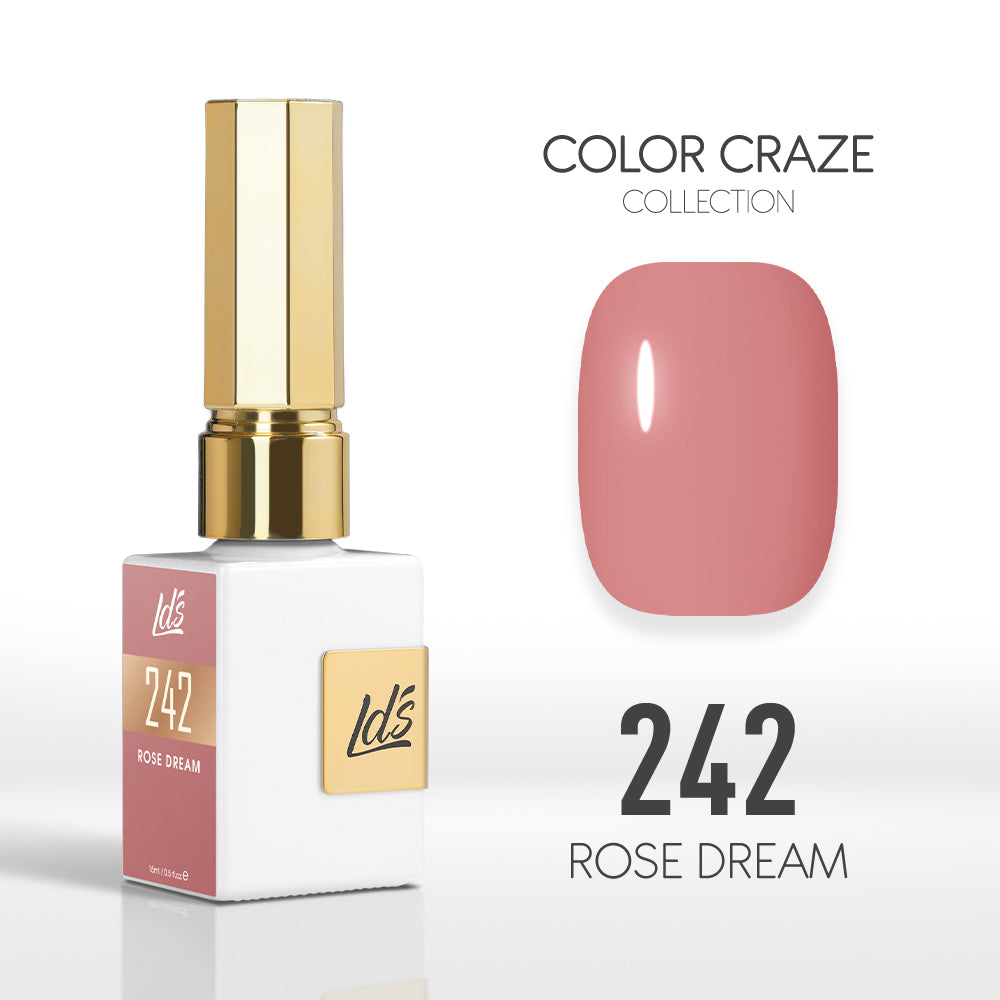 LDS Color Craze Gel Nail Polish - 242 Rose Dream - 0.5oz