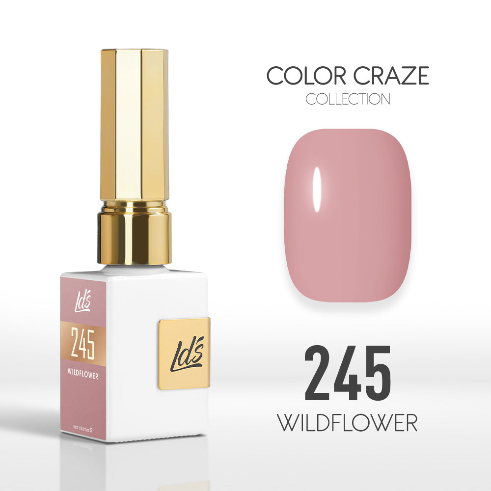 LDS Color Craze Gel Nail Polish - 245 Wildflower - 0.5oz