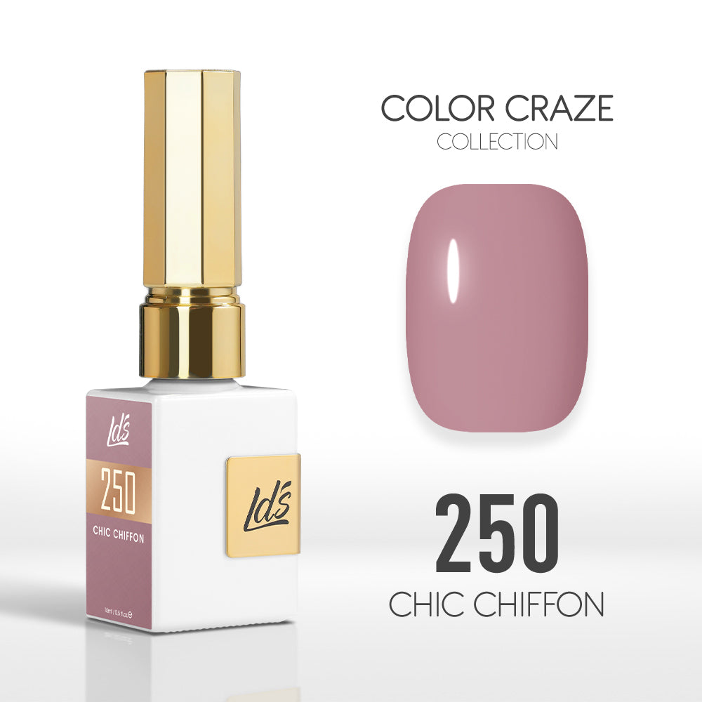 LDS Color Craze Gel Nail Polish - 250 Chic Chiffon - 0.5oz