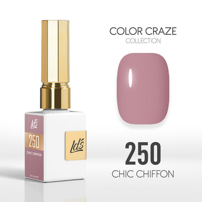 LDS Color Craze Gel Nail Polish - 250 Chic Chiffon - 0.5oz