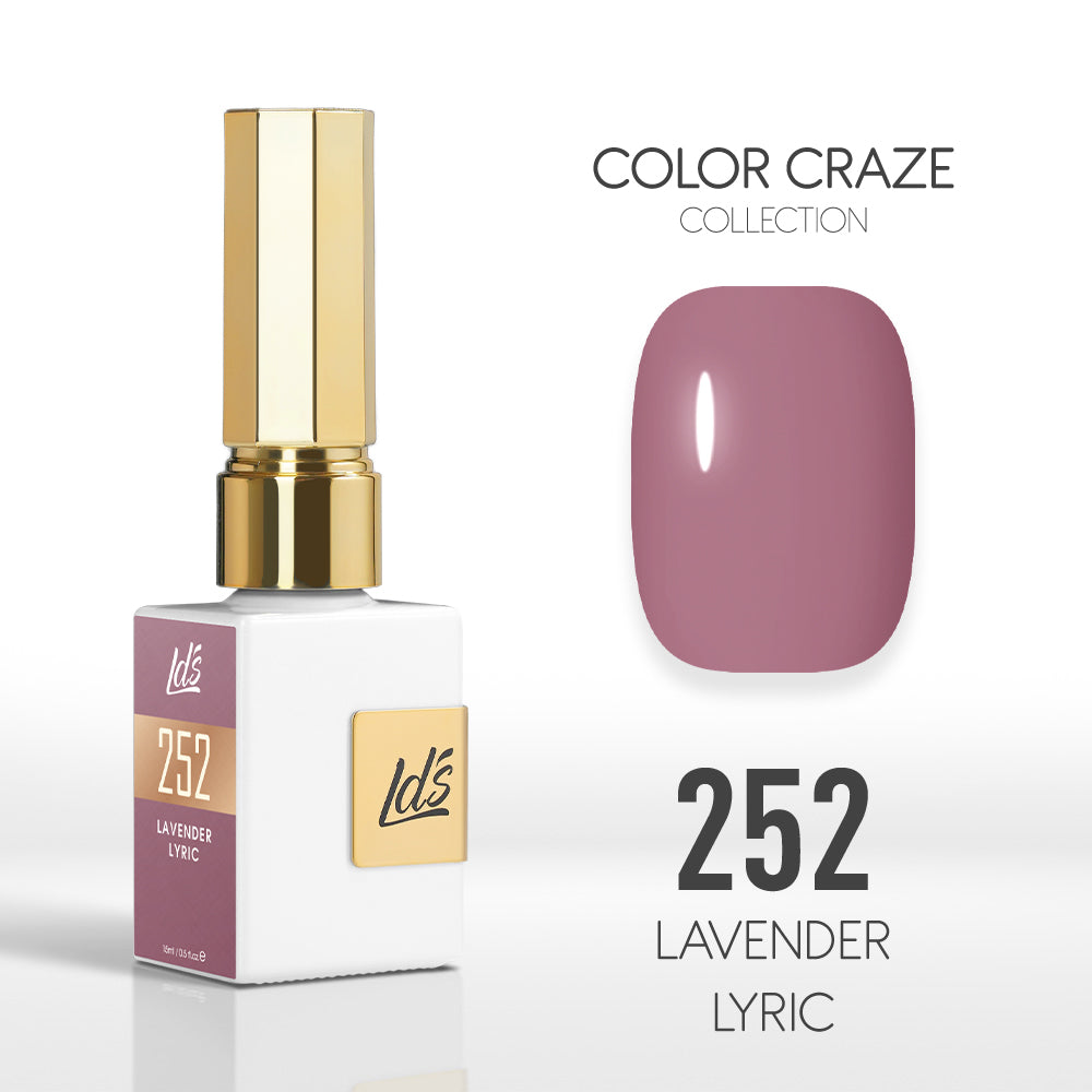 LDS Color Craze Gel Nail Polish - 252 Lavender Lyric - 0.5oz