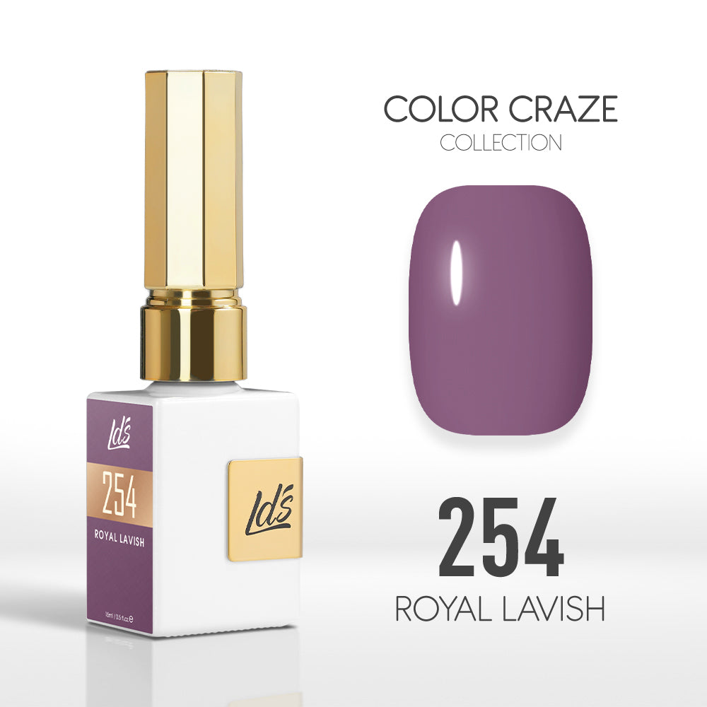 LDS Color Craze Gel Nail Polish - 254 Royal Lavish - 0.5oz